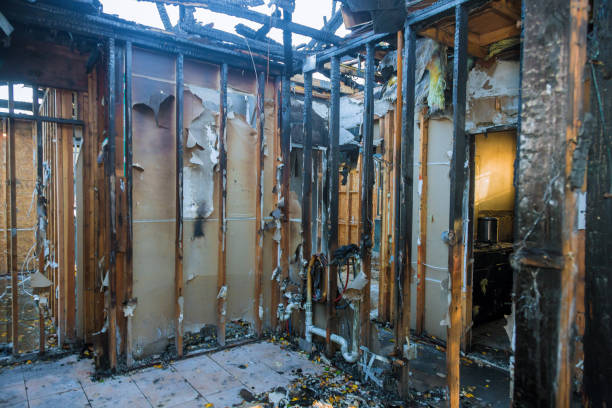 Professional Fire Damage Cleanup technician working in Hillsborough, NJ